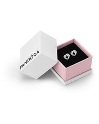 PANDORA - Moments Sterling Silver Family Always Encircled Stud Earrings - Lyst
