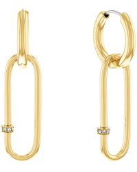 Calvin Klein - Women's Elongated Oval Collection Dangle & Drop Earrings Embellished With Crystals - 35000182 - Lyst