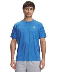 Under Armour - Tech Textured
Kurzarm-Oberteil Für Herren Atlantis Weiß - Lyst