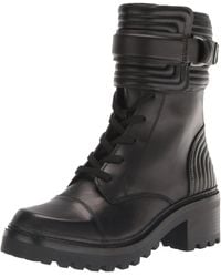 DKNY - Rick Leather Motorcycle Boots - Lyst