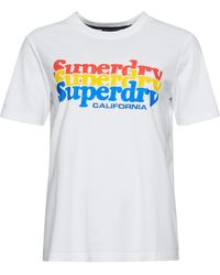 Superdry - Vintage Infill T-Shirt mit Schriftzug Optik 40 - Lyst