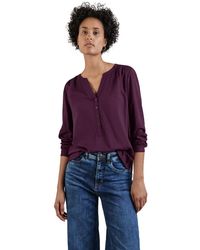 Street One - Basic Bluse in Unifarbe - Lyst