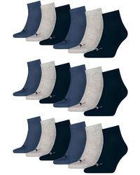 PUMA - Calzini corti sportivi unisex, 6 paia, , Quarter Quarters Socken 6er Pack, 532-navy/grey/nightshadow blue-3, - Lyst