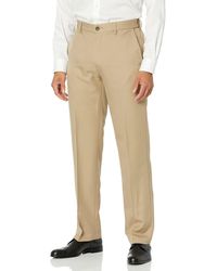 Amazon Essentials Classic-fit Expandable-waist Flat-front Dress Pant - Natural