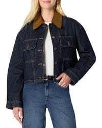 Amazon Essentials - Oversize-Jeansjacke Mit Kontrastierendem Kragen - Lyst