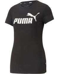 PUMA - T-Shirt "Essentials Slim Logo T-Shirt Damen" - Lyst