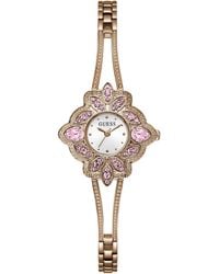 Guess - Rose Gold-tone G-link White Dial Rose Gold-tone - Lyst