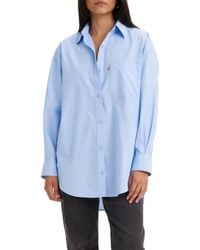 Levi's - Nola Oversized Shirt Hemd,Serenity Blue,S - Lyst