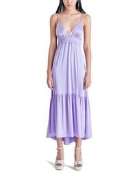 Steve Madden - Lisa Stretch Satin Charmeuse Midi Dress - Lyst
