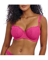 Freya - Fascinate Underwire Unlined Balconette Bra Hot Pink - Lyst
