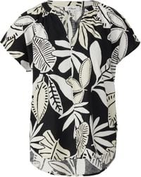 S.oliver - Ärmellose Bluse aus Leinenmix im Relaxed Fit schwarz 38 - Lyst