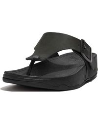 Fitflop - Trakk Ii Mens Buckle Leather Toe-post Sandals - Lyst
