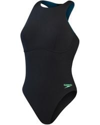 Speedo - Racer Zip Swimsuit With Integrated Swim Bra | Swim Fitness | Soft Feel | Premium Swimwear - Lyst