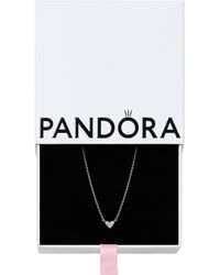PANDORA - Drie Stenen Hart Halsketting - Lyst
