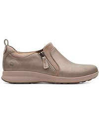 clarks un adorn zip aubergine