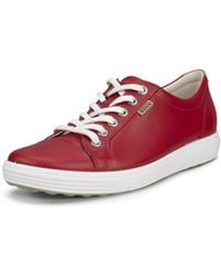 Ecco - S Soft 7 430003 Leather Chili Red Trainers 5-5.5 Uk - Lyst
