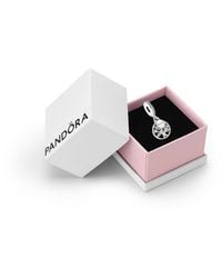 PANDORA - Moments Sterling Silver And 14k Gold Sparkling Family Tree Cubic Zirconia Dangle Charm For Bracelet - Lyst