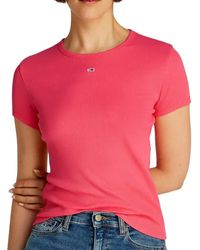 Tommy Hilfiger - Roze T-shirt Voor Dw0dw17383 - Lyst