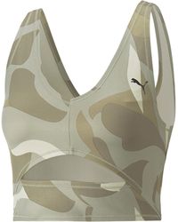 PUMA - Yogashirt "Studio Printed Cropped Trainingstop Damen" - Lyst