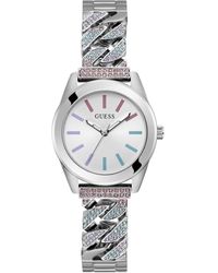 Guess - Uhr Armbanduhr Serena GW0546L4 Edelstahl Silber - Lyst
