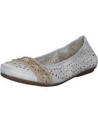 Rieker - 41466 Geschlossene Ballerinas Weiss/Offwhite / 80) - Lyst