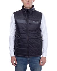 Timberland - Sleeveless Down Jacket With Logo - Lyst
