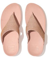 Fitflop - Lulu Shimmerlux Toe Post Slide Sandal - Lyst