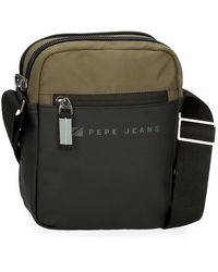 Pepe Jeans - Jarvis Shoulder Bag Green 17x22x7.5cm Faux Leather And Polyester L By Joumma Bags - Lyst