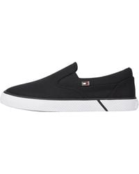 Tommy Hilfiger - , , Vulc Canvas Slip-on Sneaker, Vulcanized Sneaker, Black, 5 - Lyst