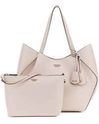 Guess - Shopper Amorette 2 in 1 Tote Bag Light Taupe creme - Lyst