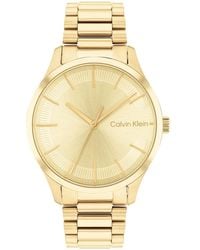 Calvin Klein - Reloj Analógico de Cuarzo Colleción Iconic disponible con pulsera de eslabones de acero inoxidable o de malla - Lyst
