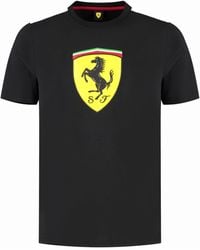 PUMA - T-Shirt mit großem Scudetto - Logo - Schwarz - Größe: - Lyst