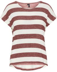 Vero Moda - VMWIDE Stripe S/L Top Noos T-Shirt - Lyst