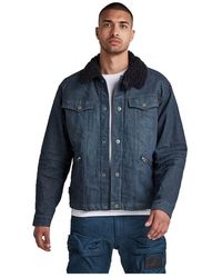 G-Star - Flight Combat Sherpa Denim Jacket - Lyst