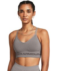 Under Armour - Seamless Low Impact Long Sports Bra, - Lyst