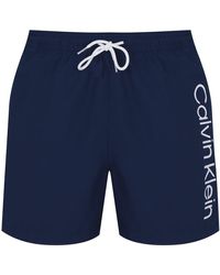 Calvin Klein - S Large Logo Swim Shorts Navy Xxl - Lyst