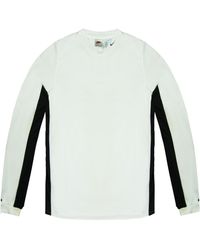 Nike - Dri-fit Logo Long Sleeve Shirt White Black S Training Top 260027 100 - Lyst