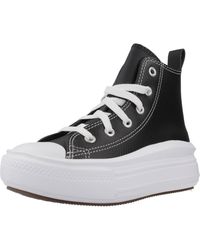 Converse - Chuck Taylor All Star Move Platform Lederen Sneaker - Lyst
