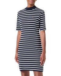 Tommy Hilfiger - Vestido Tipo Camiseta Mujer Slim Cody Dress con Cuello Vuelto - Lyst