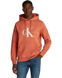 Calvin Klein - Sudadera Hombre Hoodie Seasonal Monologo Regular de algodón - Lyst