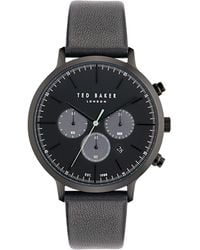 Ted Baker - Analog Quartz Watch With Leather Strap Bkphaf4049i - Lyst