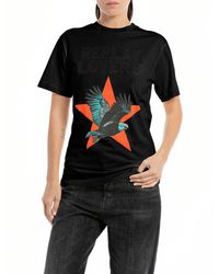 Replay - Adult W3591p P.dyed Heavy Cotton Jersey T-shirt - Lyst