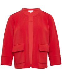 S.oliver - Scuba-Jacke im Relaxed Fit mit 3/4-Ärmeln rot 38 - Lyst