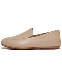 Fitflop - Allegro Crush-back Leather Loafers Flat - Lyst