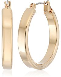 Guess - "basic" Gold Small Wedding Band Hoop Earrings - Lyst