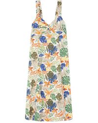Springfield - SPRINGFILED Vestido Midi Estampado Tropical - Lyst