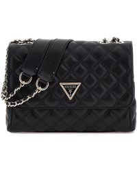 Guess - Borsa Giully convertible flap bag black BS25GU115 QG874820 Media - Lyst