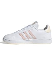 adidas - Grand Court B S Trainers White/vapour Pink 3.5 - Lyst