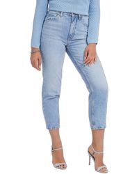 Guess - Donna Pantaloni Jeans 5 Tasche Mom Jean W2YA21D4NH6 43 Blu Authentic Light. AULI - Lyst