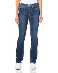 TRUE RELIGION - Billie Mid Rise Straight Super T​ Jeans - Lyst